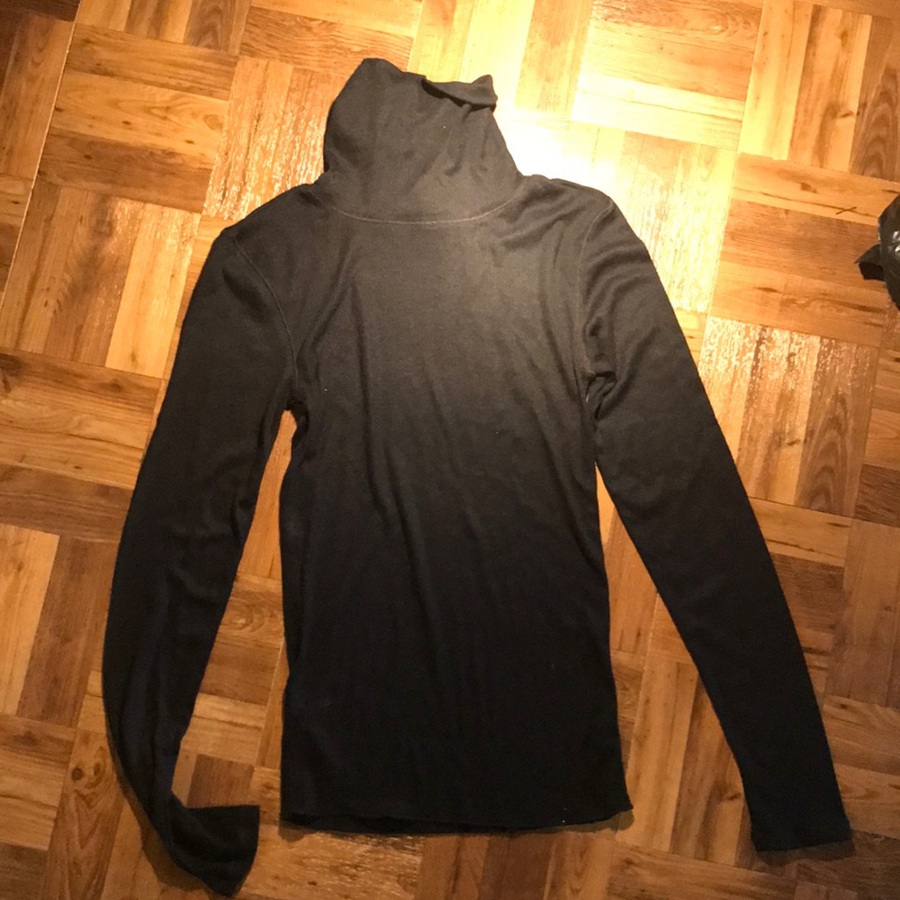 Plain black turtleneck